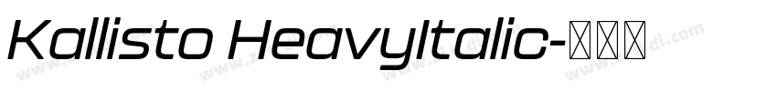 Kallisto HeavyItalic字体转换